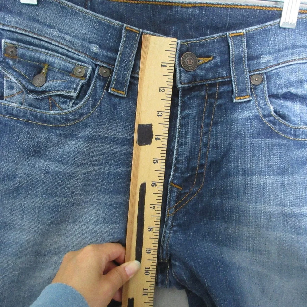 True Religion Men Jeans 31‎ Geno Denim Whiskered Flap Pocket USA Made Y2K Fade